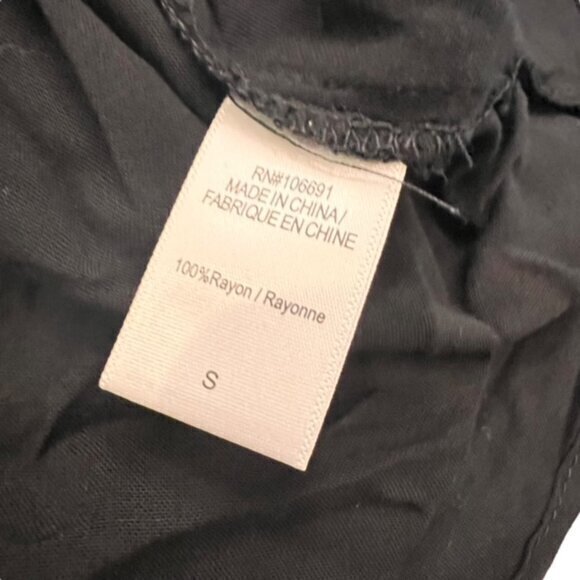 $70‎ Young Fabulous & Broke Women's Black Sheer Blouse Loop Button High-Lo NWT - Picture 16 of 16